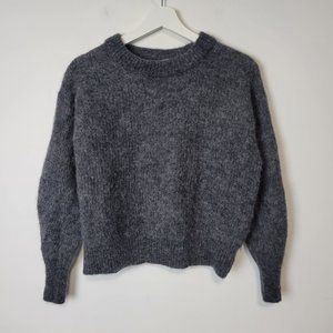 Everlane The Alpaca Crew Sweater in Heather Charcoal Gray Size S